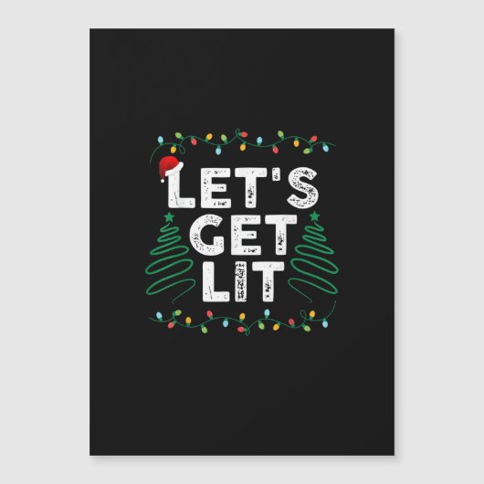 Laten we dronken worden Drinken Grappig Kerstcadea (Voorkant)