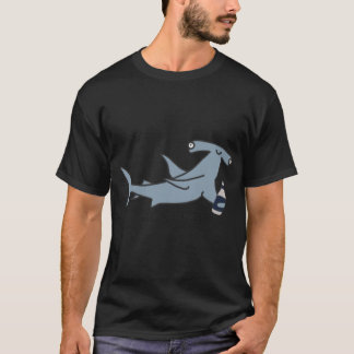 laten we dronken worden hamerhaai familie t-shirt