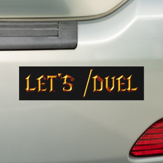 Laten we /Duel Bumpersticker (Op auto)