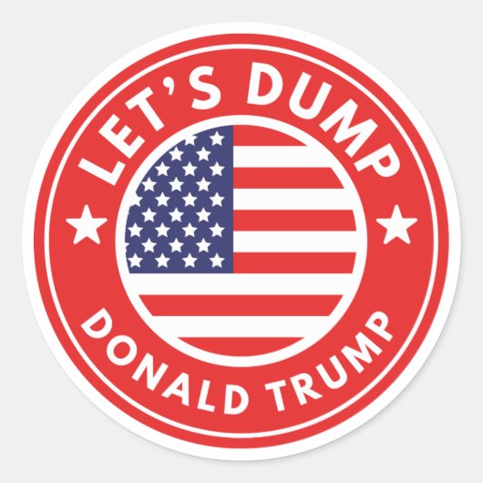 Laten we Dump Donald Trump Ronde Sticker (Voorkant)