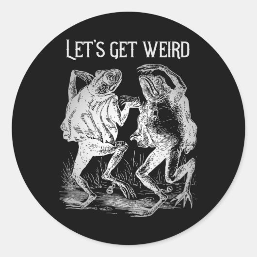 Laten we echt raar dansen kikkers vreemde fee ronde sticker (Voorkant)