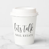 Laten we Echte Estate spreken Papieren Bekers (Voorkant)