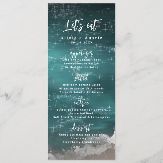 Laten we een Abstracte maragingbruiloft van de moo Menu (Voorkant)