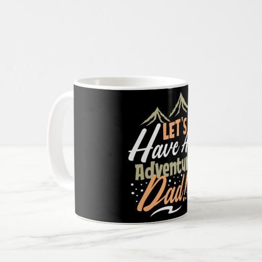 Laten we een avontuurtje pap hebben koffiemok (Voorkant links)