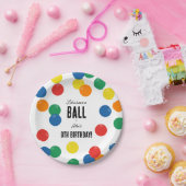 Laten we een bal kleurrijke bal verjaardagsfeestje papieren bordje (Feest)