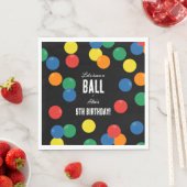 Laten we een bal kleurrijke bal verjaardagsfeestje servet (Insitu)