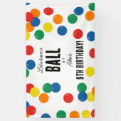 Laten we een bal kleurrijke bal verjaardagsfeestje spandoek (Verticaal)