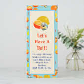 Laten we een bal nemen! Uitnodiging voor disco par (Staand voorkant)