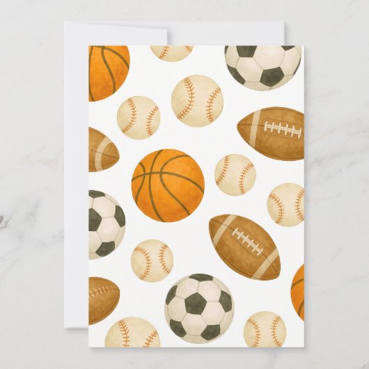 Laten we een bal verjaardagsuitnodiging Sportzomer Kaart (Achterkant)