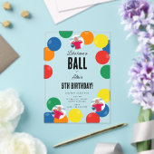 Laten we een Ball Kids verjaardagsfeestje thema he Acryl Uitnodigingen (Insitu (Huwelijk))