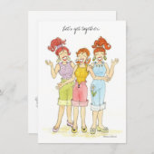 Laten we een Bar-B-Q-uitnodiging samenvoegen Kaart (Voorkant / Achterkant)