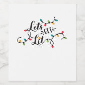 Laten we een beetje grappig kerstpuntje krijgen Cl Wijn Etiket (Enkel label)