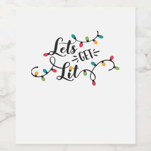 Laten we een beetje grappig kerstpuntje krijgen Cl Wijn Etiket (Enkel label)