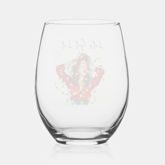 Laten we een beetje grappig wijnglas aansteken wijnglas zonder voet (Achterkant)