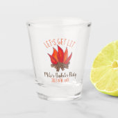 Laten we een Beschonken Ongehuwde Man Vrijgezellen Shot Glas (Voorkant)