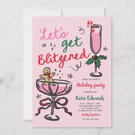 Laten we een Blitzened Kerst Cocktailparty houden Kaart