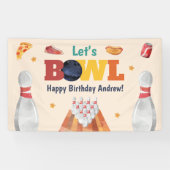 Laten we een Bowling Verjaardagsfeest Banner bowle (Horizontaal)