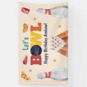 Laten we een Bowling Verjaardagsfeest Banner bowle (Verticaal)