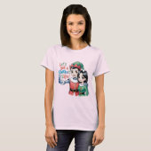 🤖Laten we een Chatbot Elfie grappige Kerstmemes k T-shirt (Voorkant volledig)