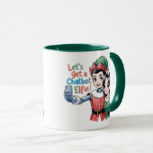 🤖Laten we een chatbot krijgen Elfie Grappige kers Mok (Voorkant rechts)