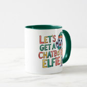 🤖Laten we een chatbot krijgen Elfie Grappige kers Mok (Voorkant rechts)