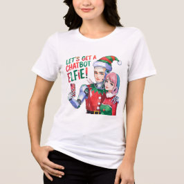 🤖Laten we een chatbot krijgen Elfie Grappige kers Tri-Blend Shirt