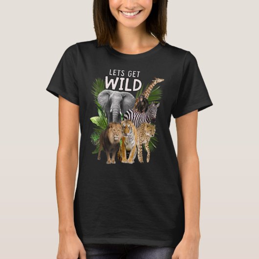 Laten we een dag voor de Safari Wilde dierentuin e T-shirt (Voorkant)
