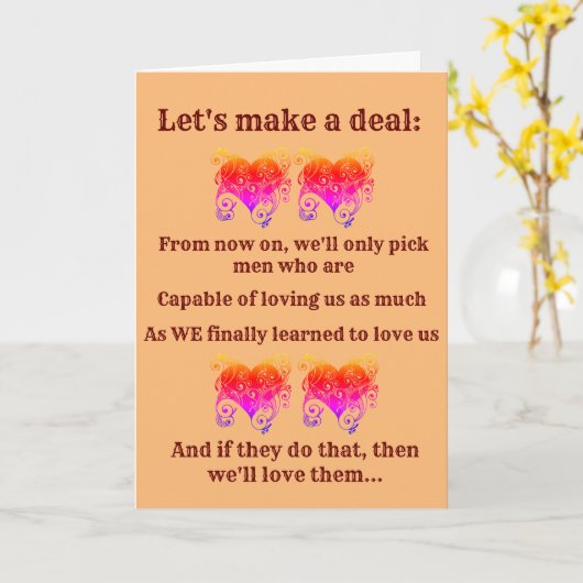 Laten we een deal sluiten kaart (Gele Bloem)