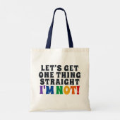 Laten we één ding halen, ik ben niet. tote bag (Achterkant)