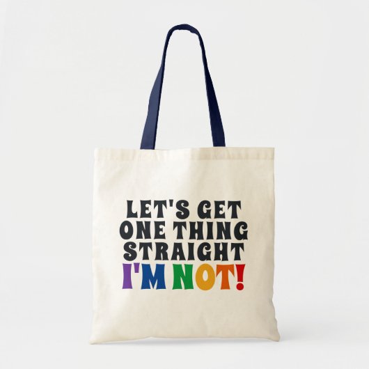 Laten we één ding halen, ik ben niet. tote bag (Voorkant)