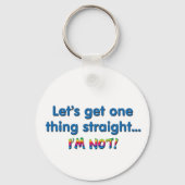 Laten we één ding rechtzetten - ik ben het niet! sleutelhanger (Achterkant)