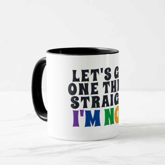 Laten we één ding rechtzetten, ik ben niet gek. mok (Voorkant links)