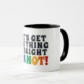 Laten we één ding rechtzetten, ik ben niet gek. mok (Voorkant rechts)