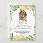 Laten we een Dino T Rex-feestje vieren Kaart (Voorkant)