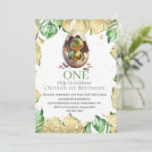 Laten we een Dino T Rex-feestje vieren Kaart (Staand voorkant)