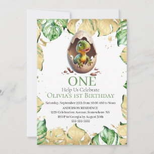 Laten we een Dino T Rex-feestje vieren Kaart