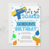 Laten we een doorweekte verjaardagsfeestuitnodigin kaart (Voorkant)