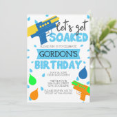 Laten we een doorweekte verjaardagsfeestuitnodigin kaart (Staand voorkant)