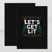 Laten we een drankje nemen met Kerstmis Funny Kers Feestdagenkaart (Voorkant / Achterkant)