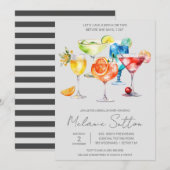 Laten we een Drink nemen! Cocktail Drink Vrijgezel Kaart (Voorkant / Achterkant)