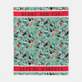 Laten we een echte kerstkat zijn fleece deken (Voorkant)