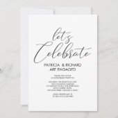 Laten we een eenvoudig chique verlovingsfeest vier kaart (Voorkant)