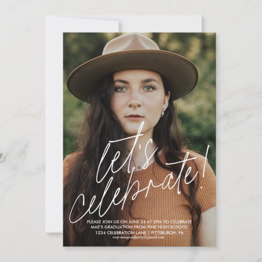 Laten we een eenvoudige uitnodiging voor een afstu (Voorkant)