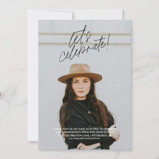 Laten we een eenvoudige uitnodiging voor een afstu (Voorkant)