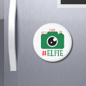 Laten we een Elfie Santa Cam Funny Kerstmis nemen Magneet