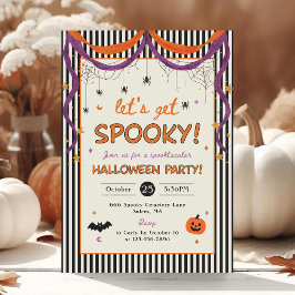 Laten we een enge Halloween-feest geven Kaart