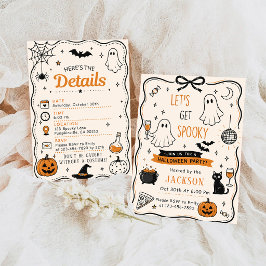 Laten we een enge Halloween-feest geven Kaart