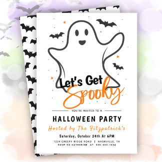 Laten we een enge Halloween-feestje geven Kaart