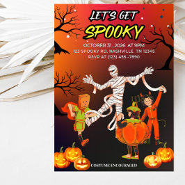 Laten we een enge Halloween-feestje geven Kaart