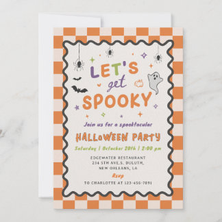Laten we een enge Halloween-feestuitnodiging krijg Kaart